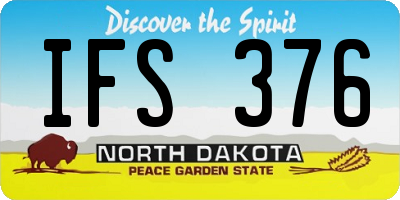 ND license plate IFS376