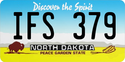 ND license plate IFS379