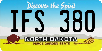 ND license plate IFS380