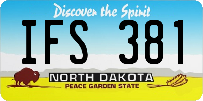 ND license plate IFS381