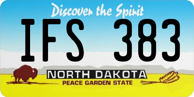 ND license plate IFS383