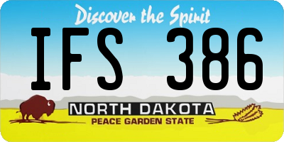 ND license plate IFS386