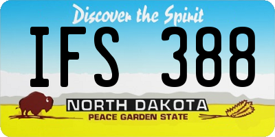 ND license plate IFS388