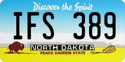 ND license plate IFS389
