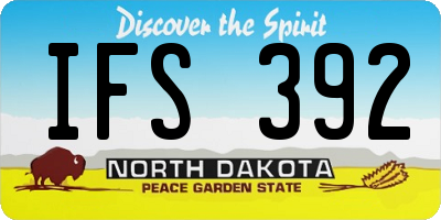 ND license plate IFS392