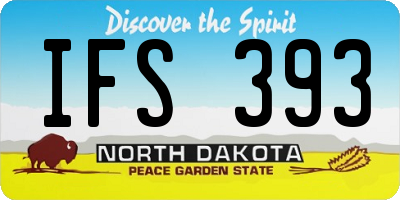 ND license plate IFS393