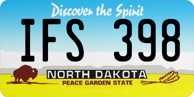 ND license plate IFS398