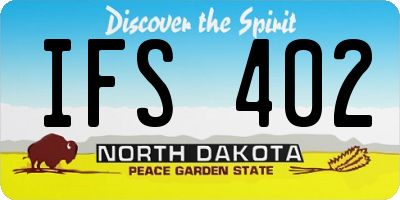 ND license plate IFS402