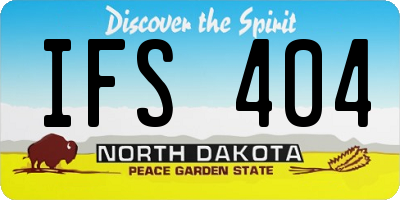 ND license plate IFS404