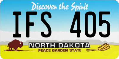 ND license plate IFS405