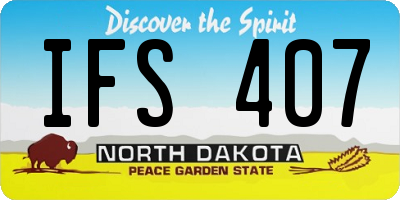 ND license plate IFS407