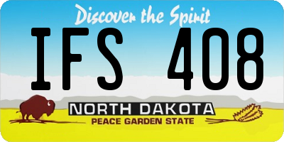 ND license plate IFS408