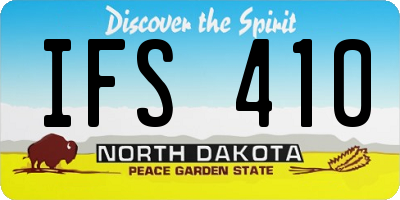 ND license plate IFS410