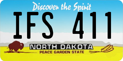 ND license plate IFS411