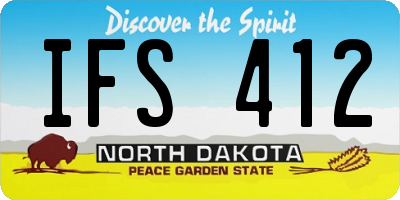 ND license plate IFS412