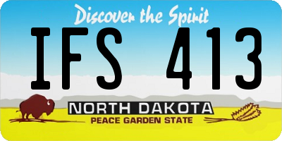 ND license plate IFS413