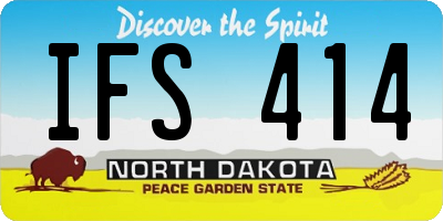 ND license plate IFS414