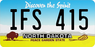 ND license plate IFS415