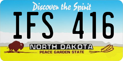 ND license plate IFS416