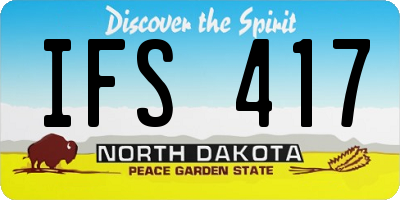 ND license plate IFS417