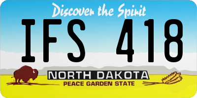 ND license plate IFS418