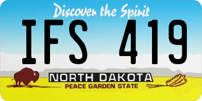 ND license plate IFS419