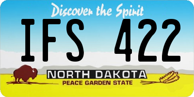 ND license plate IFS422