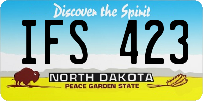 ND license plate IFS423