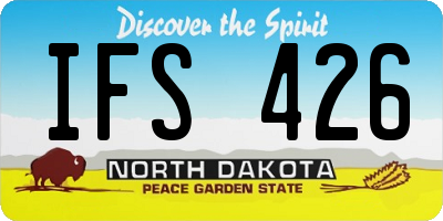 ND license plate IFS426