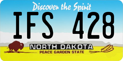 ND license plate IFS428