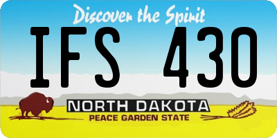 ND license plate IFS430