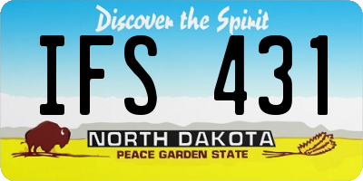 ND license plate IFS431