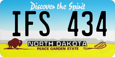 ND license plate IFS434