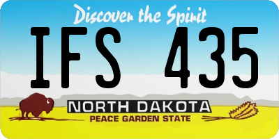 ND license plate IFS435
