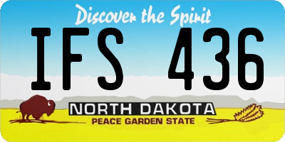 ND license plate IFS436