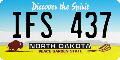 ND license plate IFS437