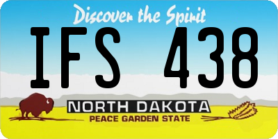 ND license plate IFS438