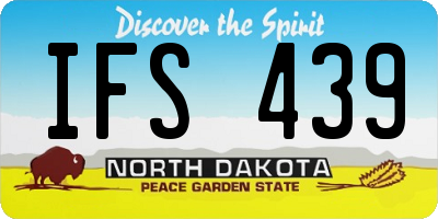 ND license plate IFS439