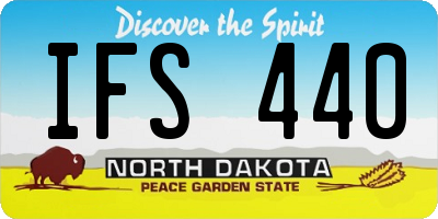 ND license plate IFS440