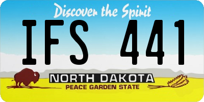 ND license plate IFS441