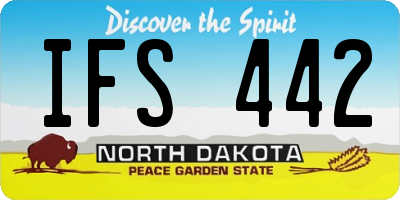 ND license plate IFS442