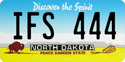 ND license plate IFS444