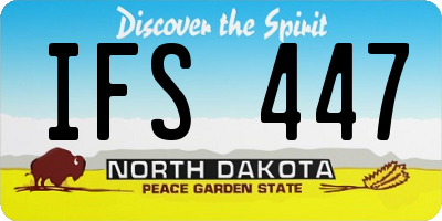 ND license plate IFS447