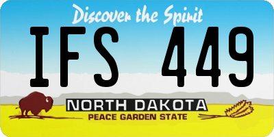 ND license plate IFS449