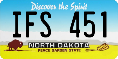 ND license plate IFS451