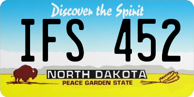 ND license plate IFS452