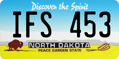 ND license plate IFS453