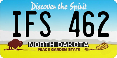 ND license plate IFS462
