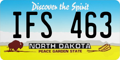 ND license plate IFS463