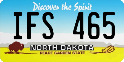 ND license plate IFS465